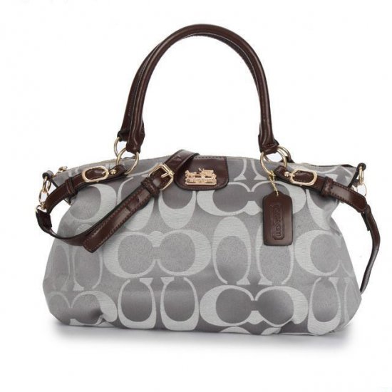 Coach Madison Kelsey In Signature Medium Grey Satchels ATI | Coach Outlet Canada